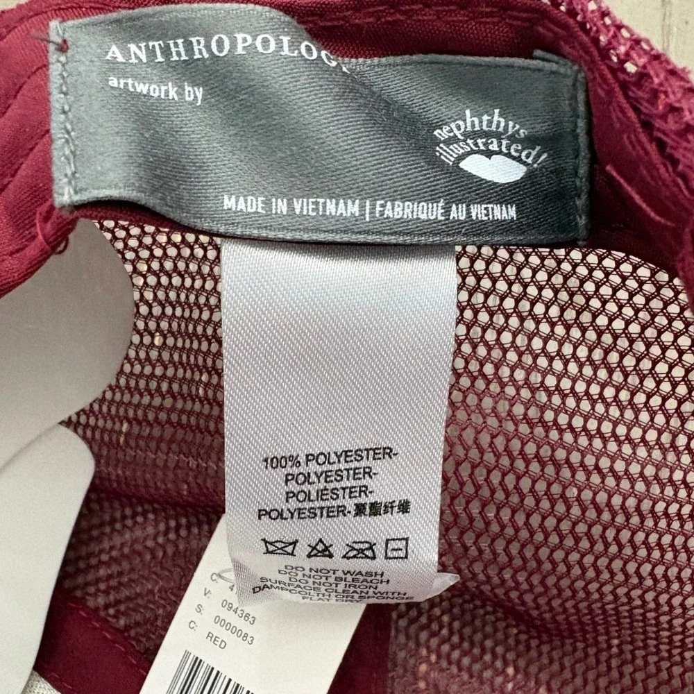 Anthropologie Empathy Illustrated Sleighbell Spritz Trucker Hat NWT OSFA